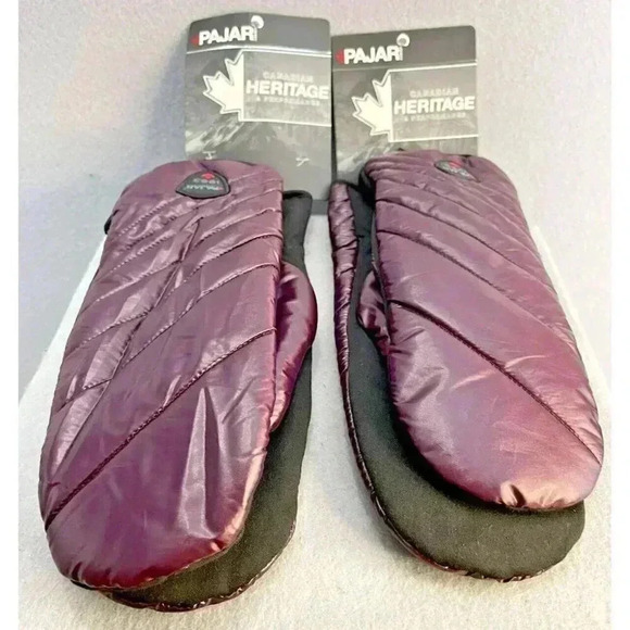 Pajar Accessories - Pajar  NWT 2 pair Women's Susan Quilted Mitten Oxblood Size XS/SM